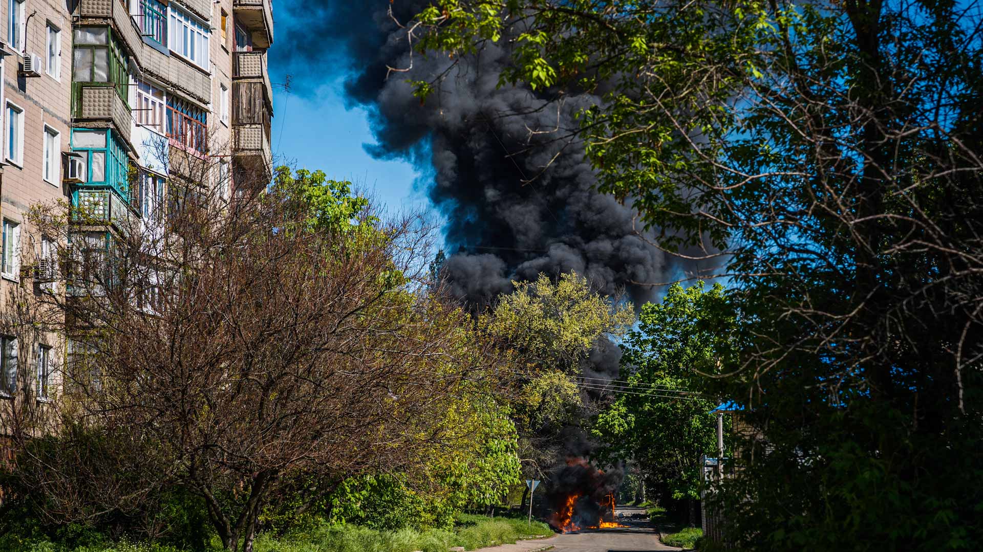 Image for the title: Russia fires 24 drones at Ukraine, 18 shot down 