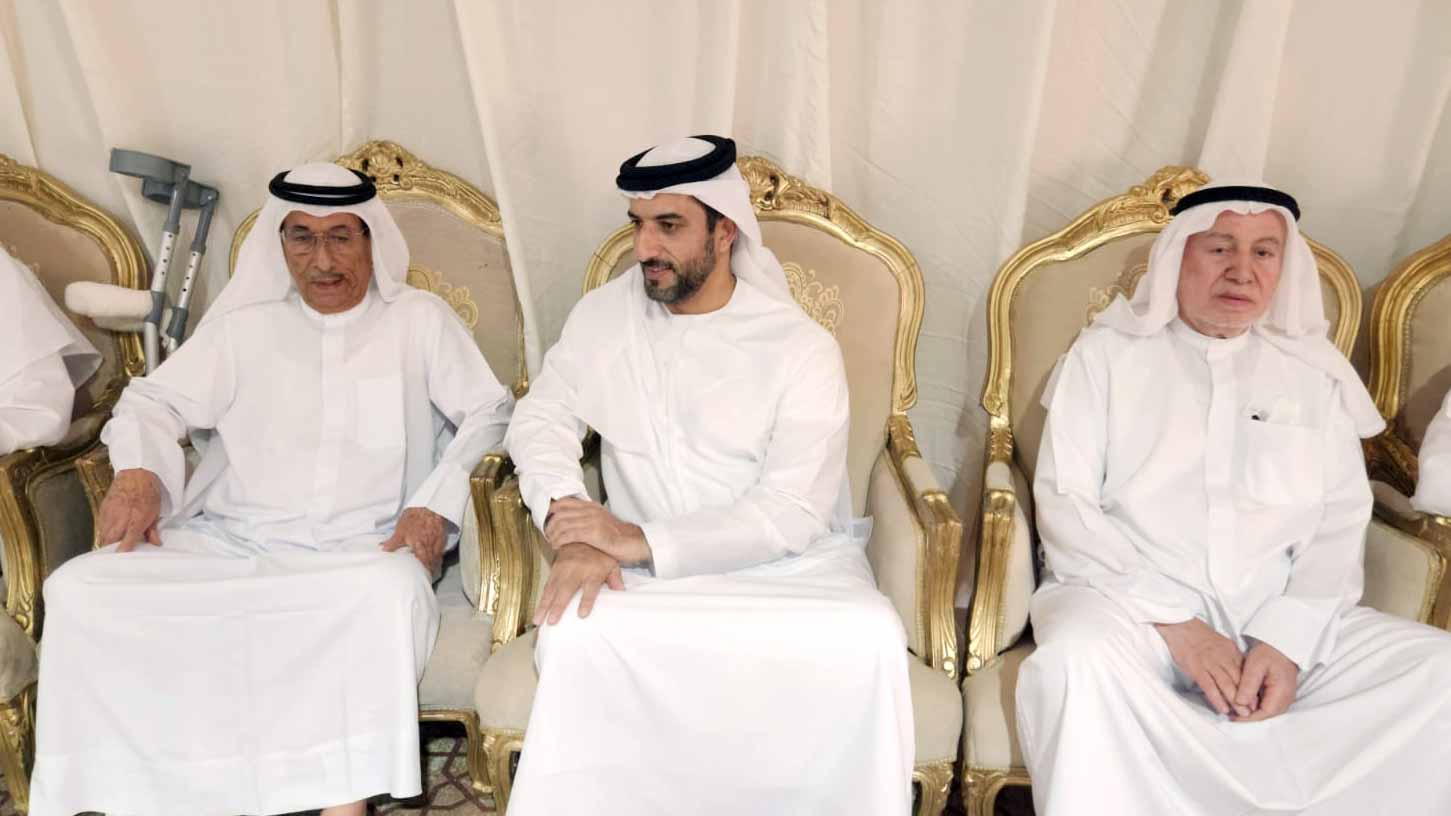 Image for the title: Sultan bin Ahmed offers condolences on death of Mohammed Al Owais 