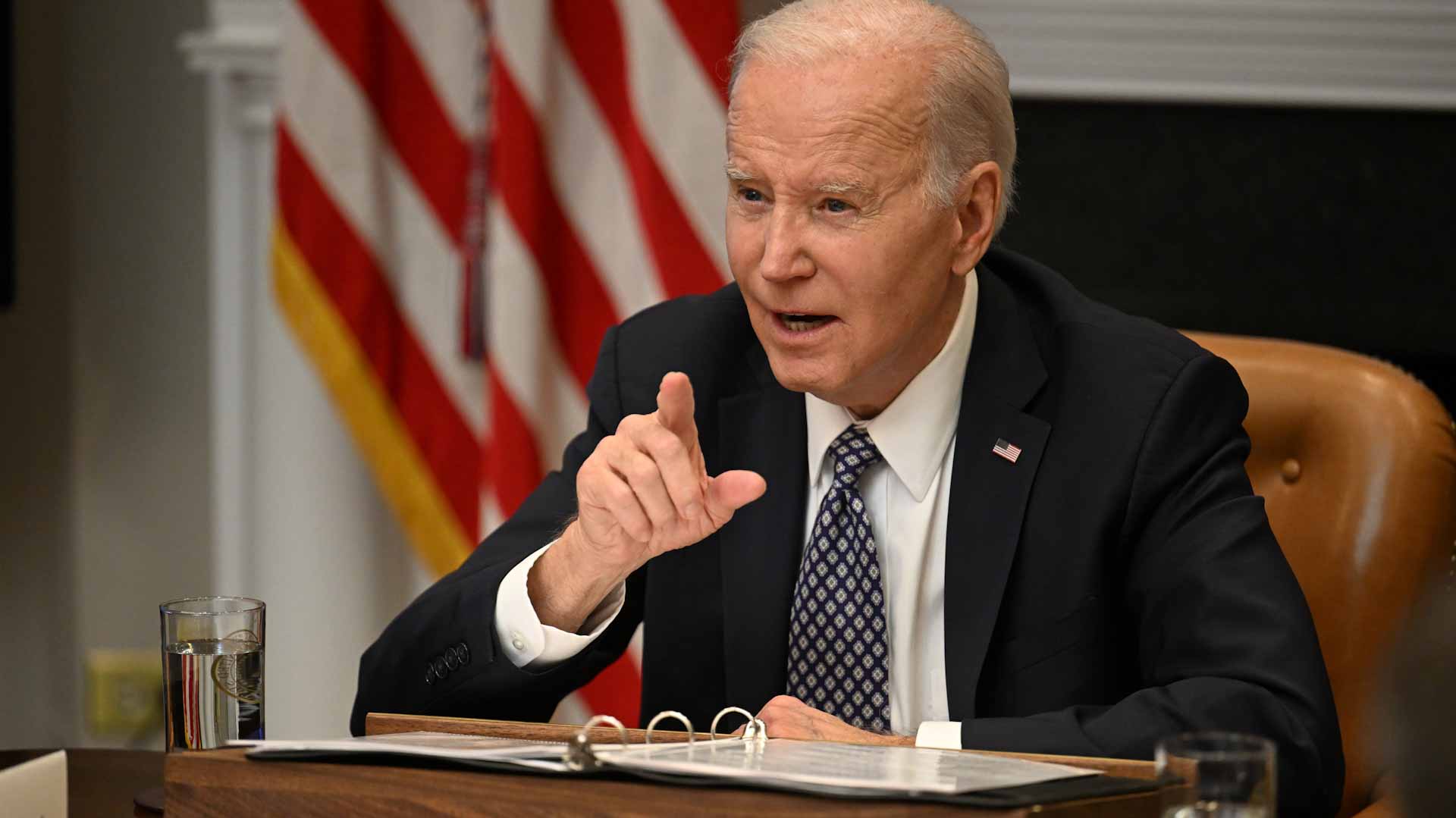 Image for the title: Biden again calls for action following Texas mall shootings 