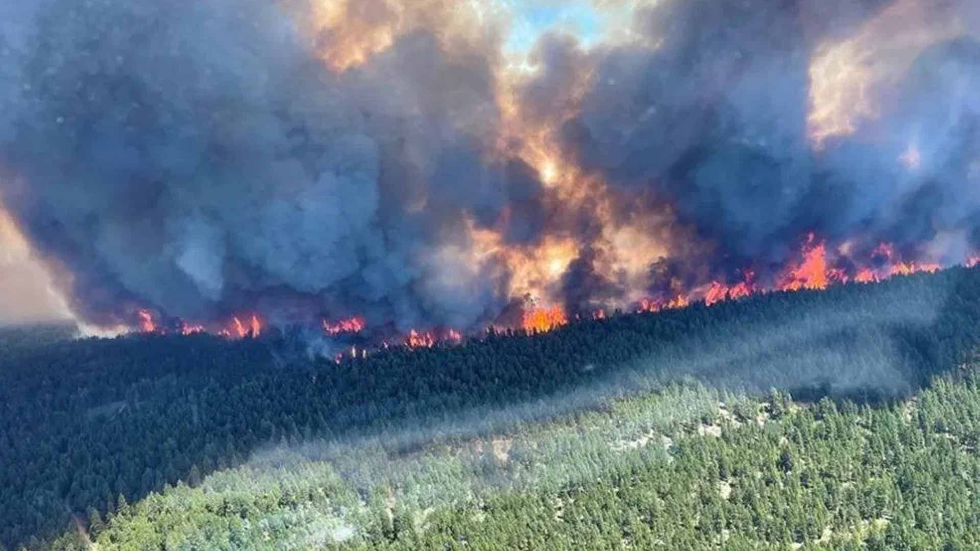 Image for the title: Western Canada wildfires force more evacuations 