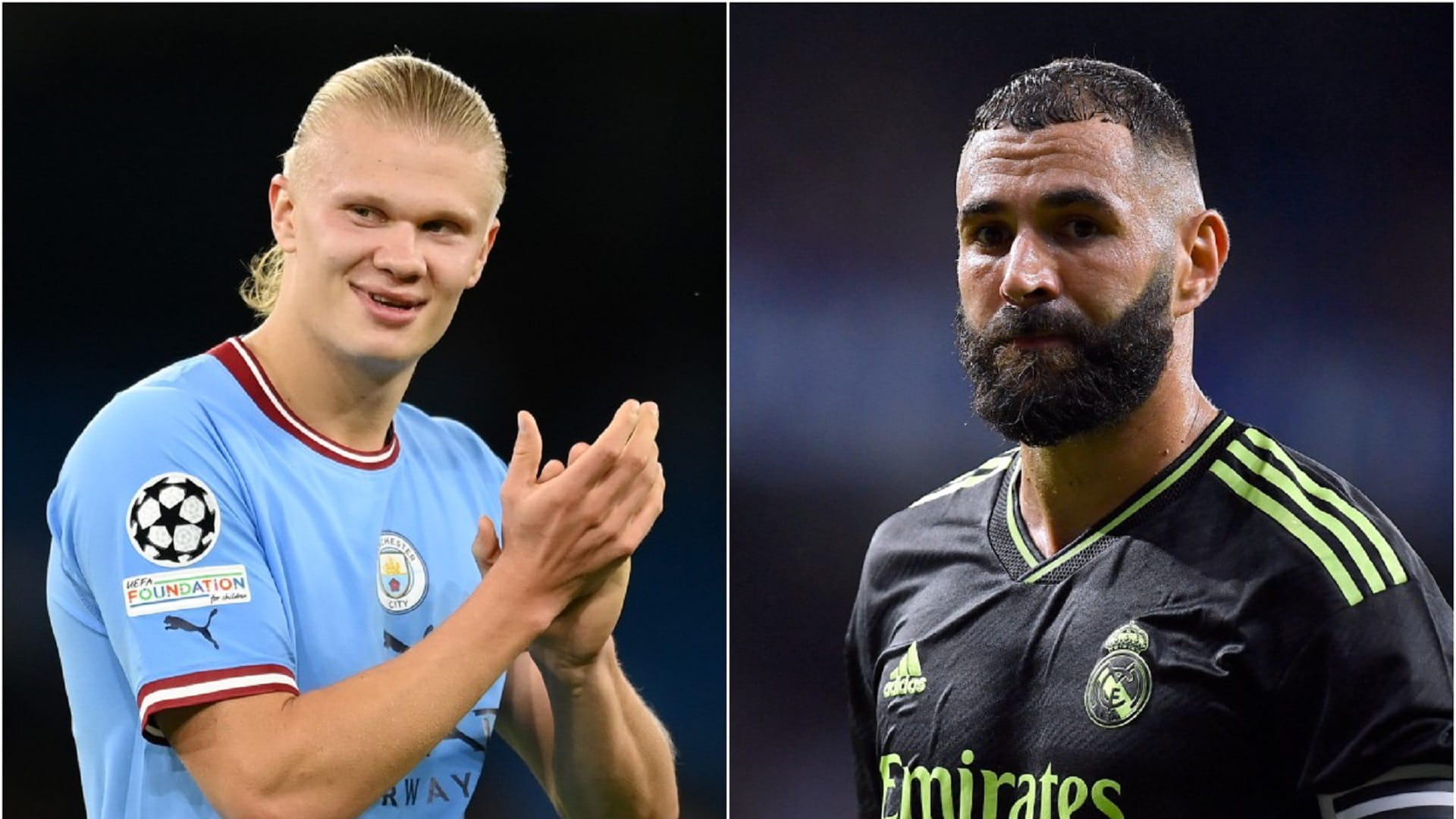 صورة بعنوان: الهداف هالاند يواجه المخضرم بنزيمة في دوري أبطال أوروبا 