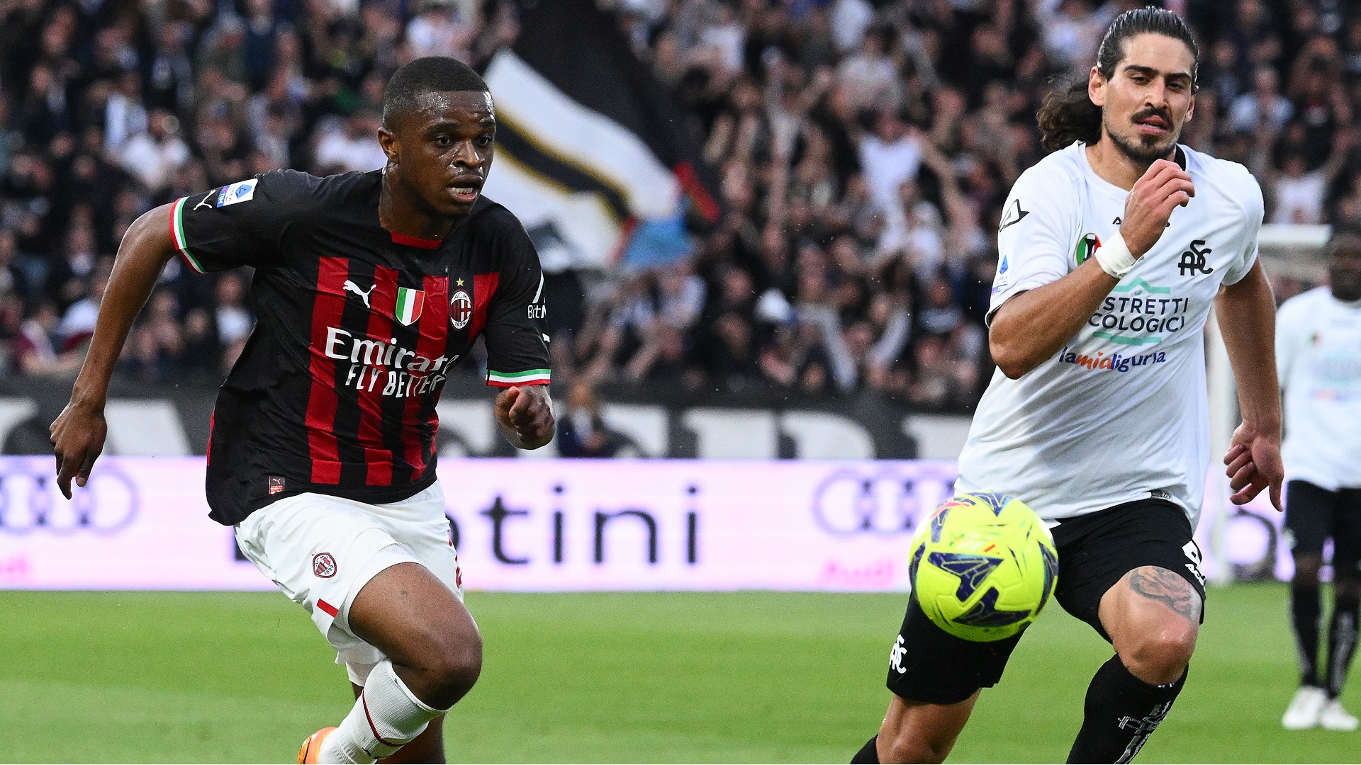 Image for the title: Spezia beat Milan to boost Serie A survival hopes 