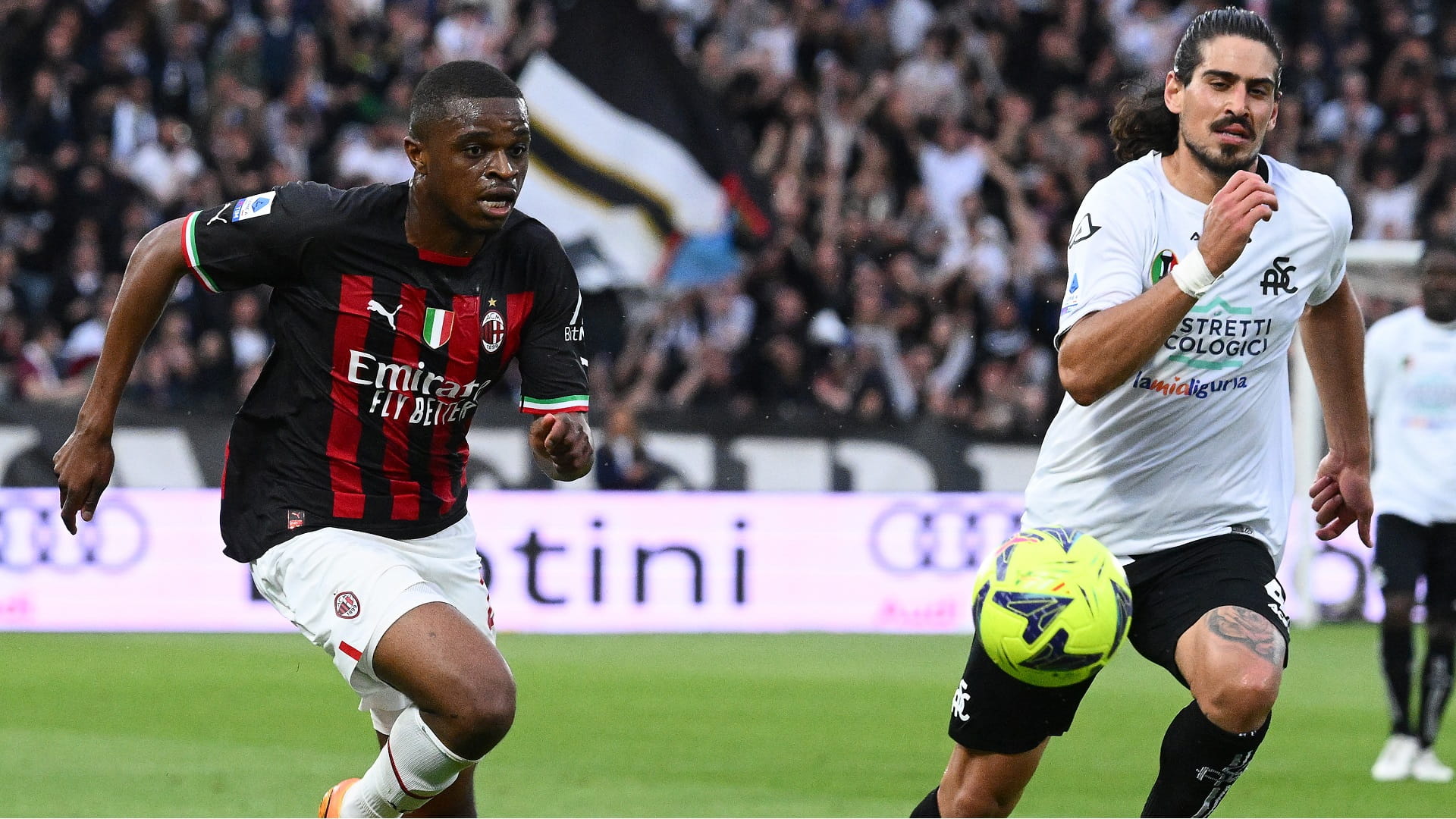 Image for the title: Spezia beat Milan to boost Serie A survival hopes 