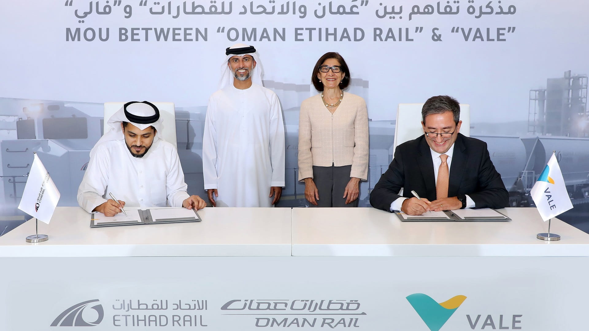 Image for the title: Oman and Etihad Rail, Vale to transport products via rail 