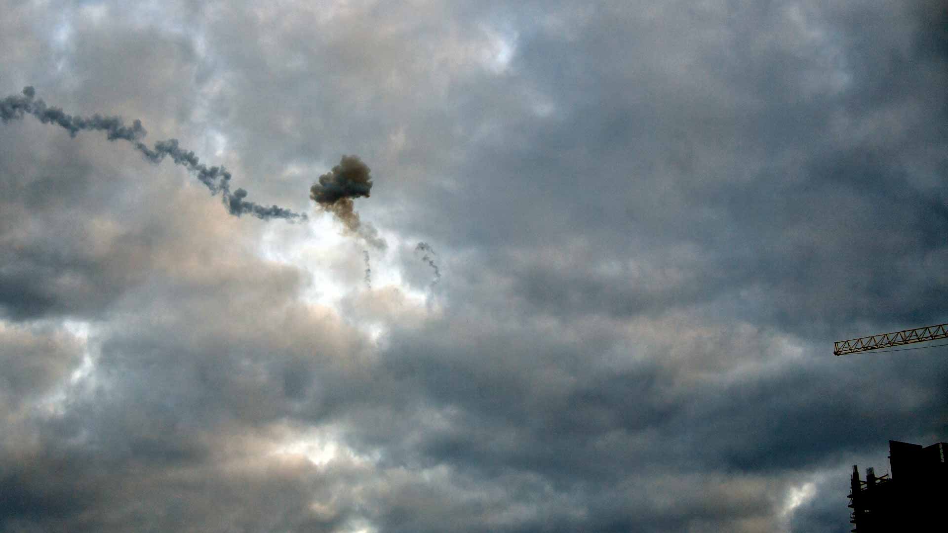 Image for the title: Kyiv targeted in fresh attack as Europe renews arms pledges 