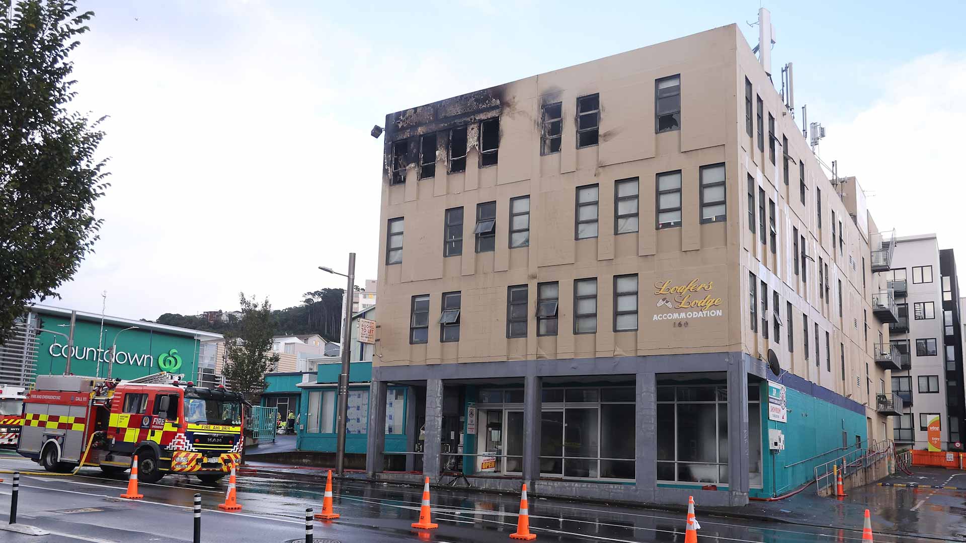 Image for the title: At least six people died in hostel fire in New Zealand 