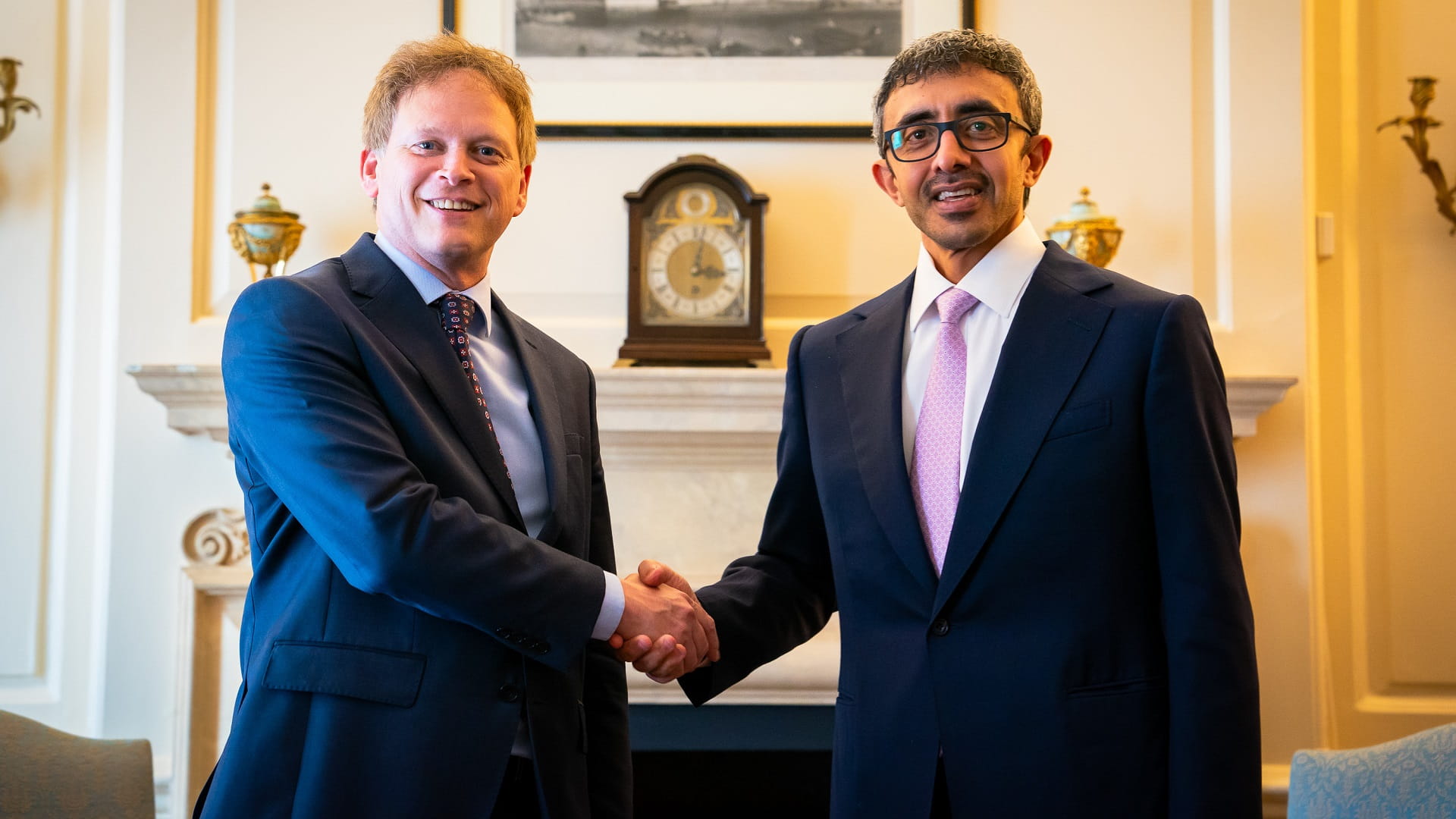 Image for the title: Abdullah bin Zayed meets UK Sec. of State for Energy Security 