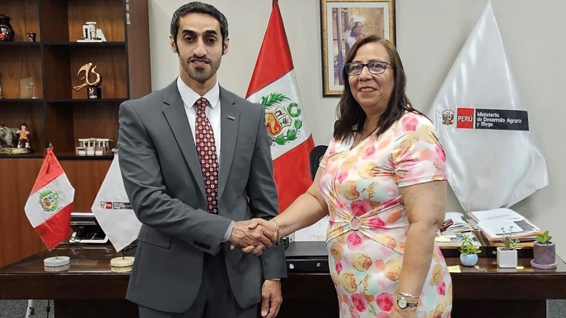 Image for the title: UAE Ambassador to Peru meets Peruvian minister 