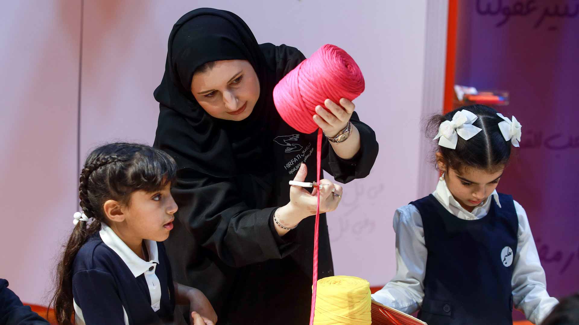 Image for the title: Rubu’ Qarn attracts 1,000 participants at its pavilion in SCRF 