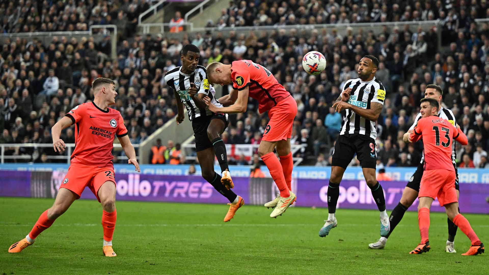 صورة بعنوان: نيوكاسل يقسو على برايتون في الدوري الإنجليزي الممتاز 