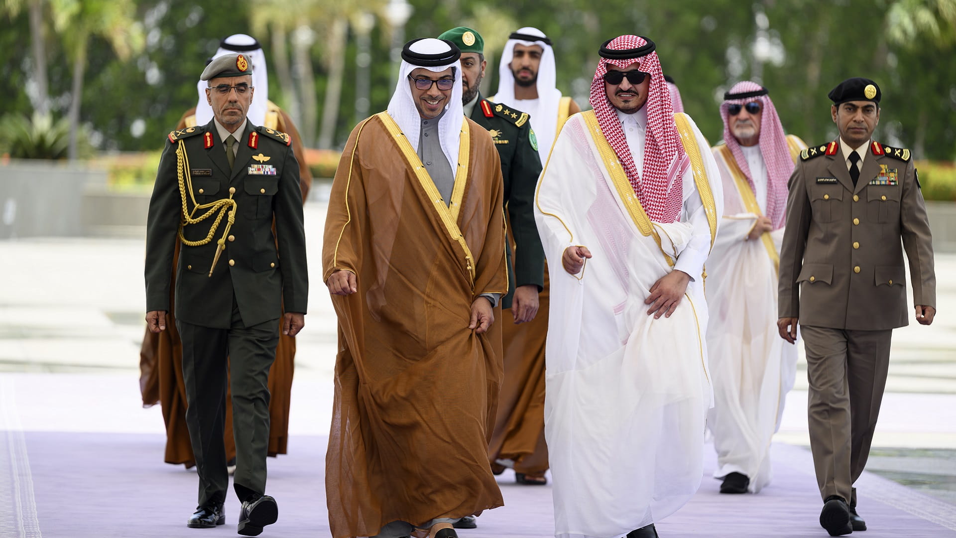 Image for the title: Mansour bin Zayed arrives in Jeddah 