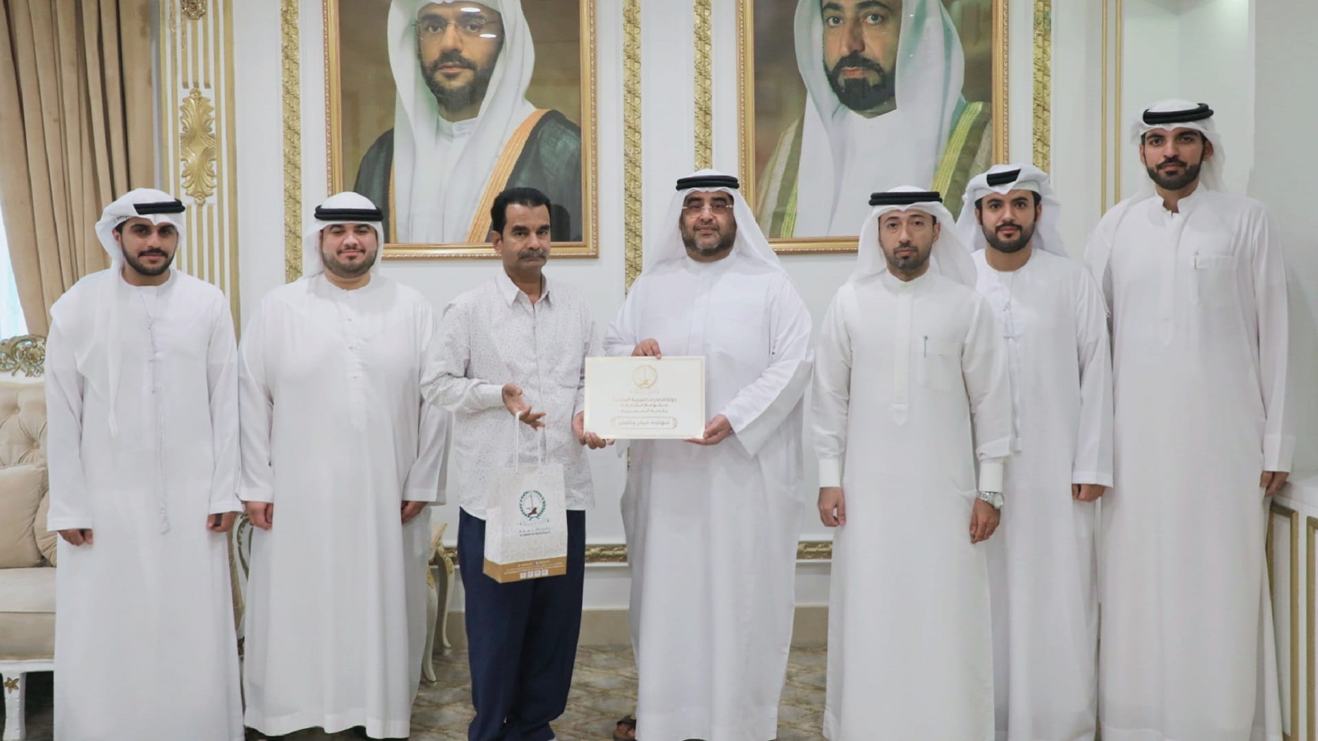 Image for the title: Al Hamriyah Mun. Honors Exemplary Driver for 17 Years of service  