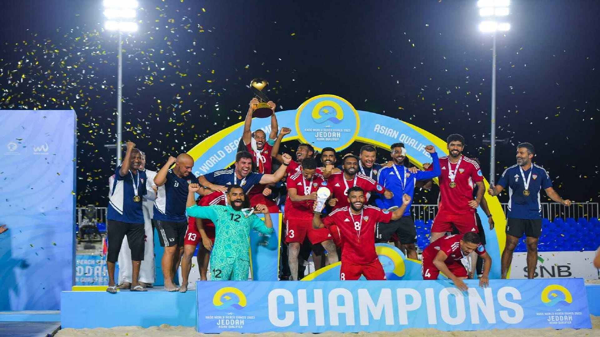 صورة بعنوان: منتخبنا لقدم الشاطئية يفوز على إيران ويتأهل لدورة الألعاب العالمية 