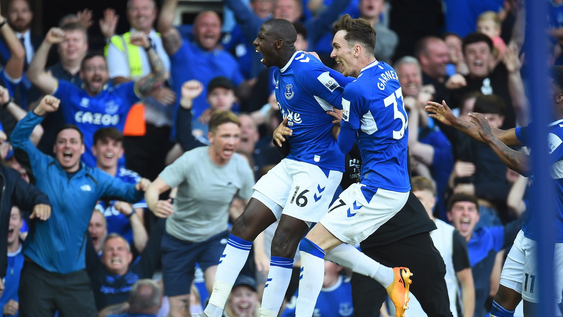 Image for the title: Leicester, Leeds relegated from Premier League as Everton survive 