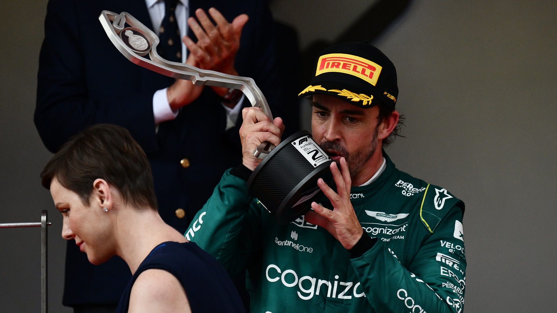 Image for the title: Alonso becomes oldest Monaco podium finisher for 50 years 