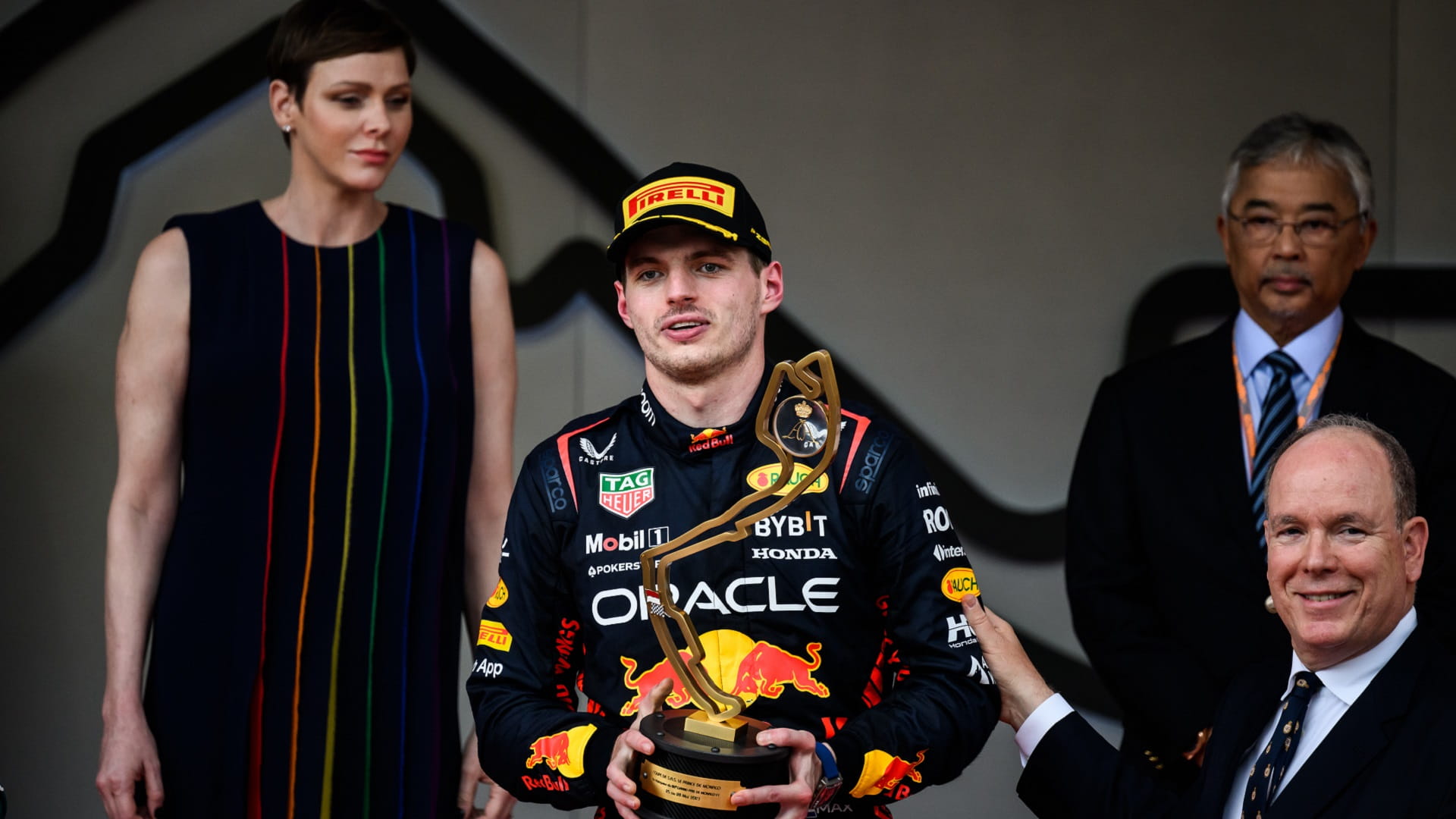 Image for the title: Verstappen admits he was lucky to survive and win 
