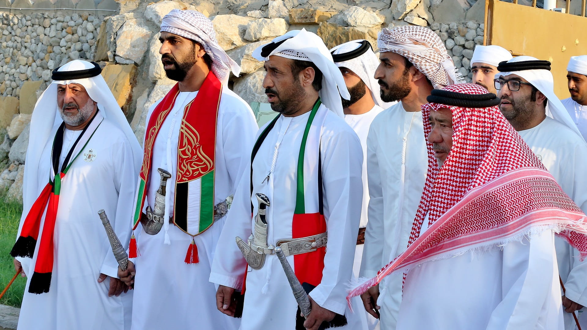 صورة بعنوان: أرحمه بن سعود القاسمي يشهد احتفالات جمعية شمل للتراث بعيد الاتحاد 