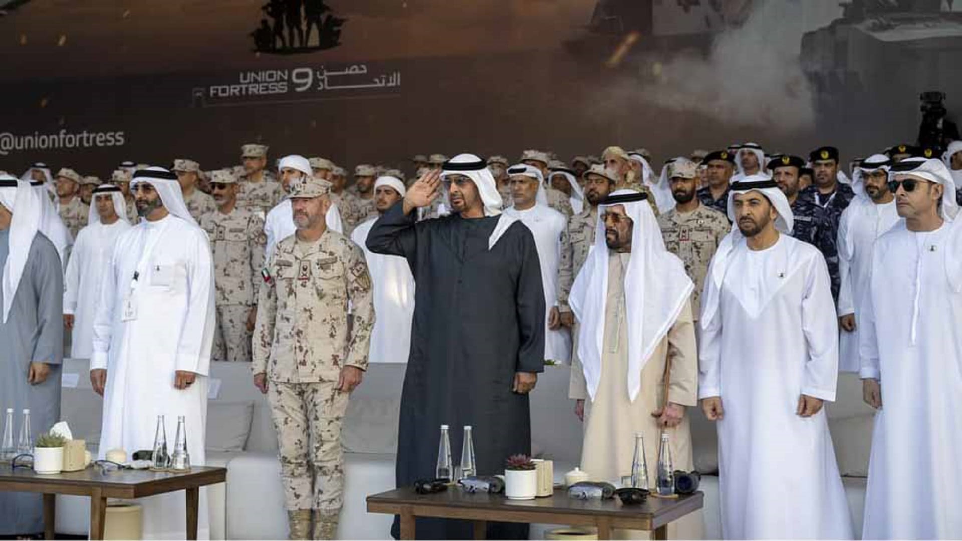 Image for the title: UAE President attends Union Fortress 9 military parade 