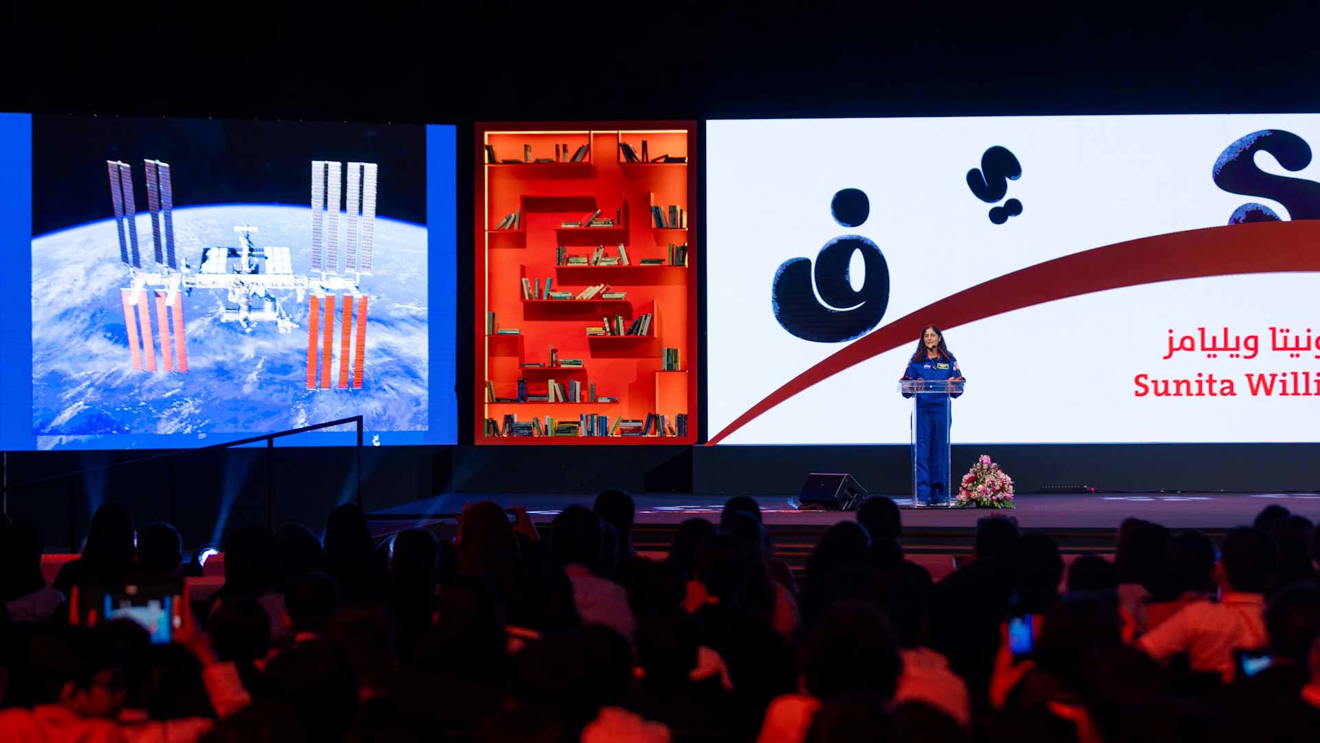 Image for the title: Astronaut Williams's space journey captivates kids at SIBF 