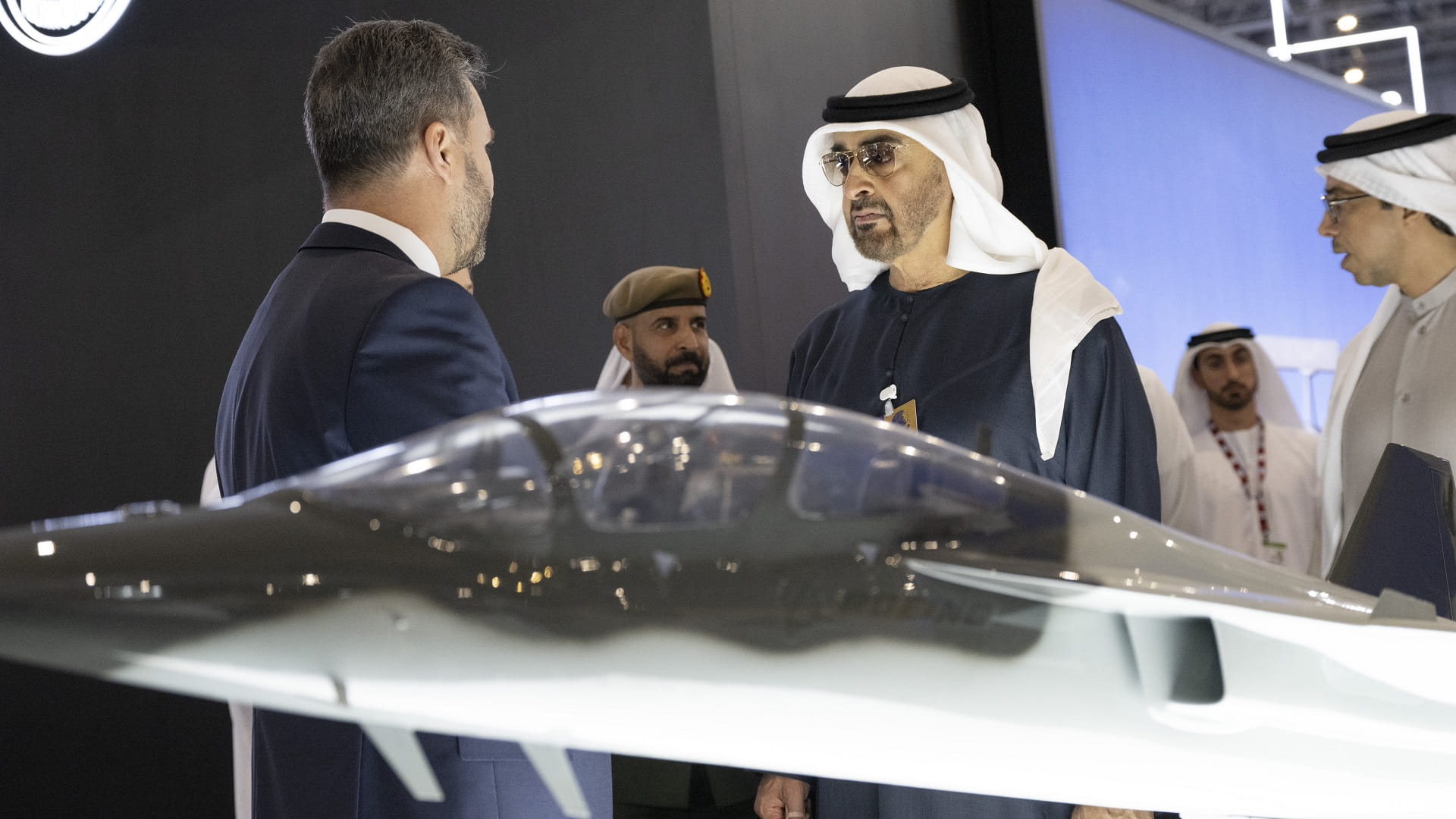 Image for the title: UAE President visits Dubai Airshow 2023 