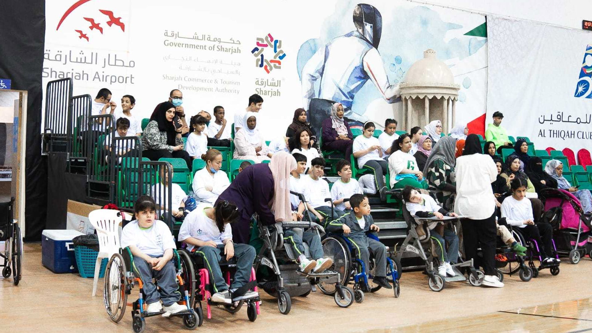 صورة بعنوان: "الشارقة الرياضي" ينظم يوماً رياضياً لطلاب مدينة الخدمات الإنسانية 