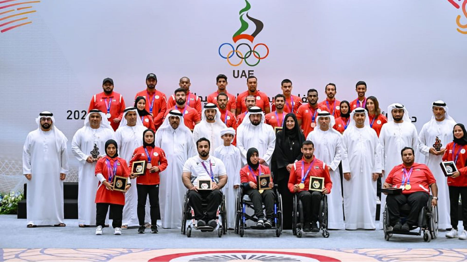 Image for the title: Ahmed bin Mohammed honours UAE's champion athletes in Asian Games 