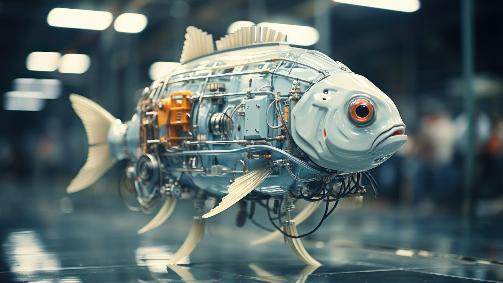 صورة بعنوان: في محاكاة لحركة كائنات مائية..روبوتات حيوية عائمة تسبح كالأسماك 