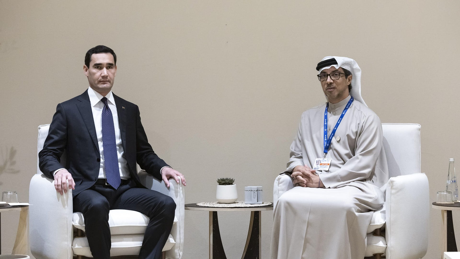 Image for the title: Mansour bin Zayed, Turkmenistan President enhance bilateral ties 