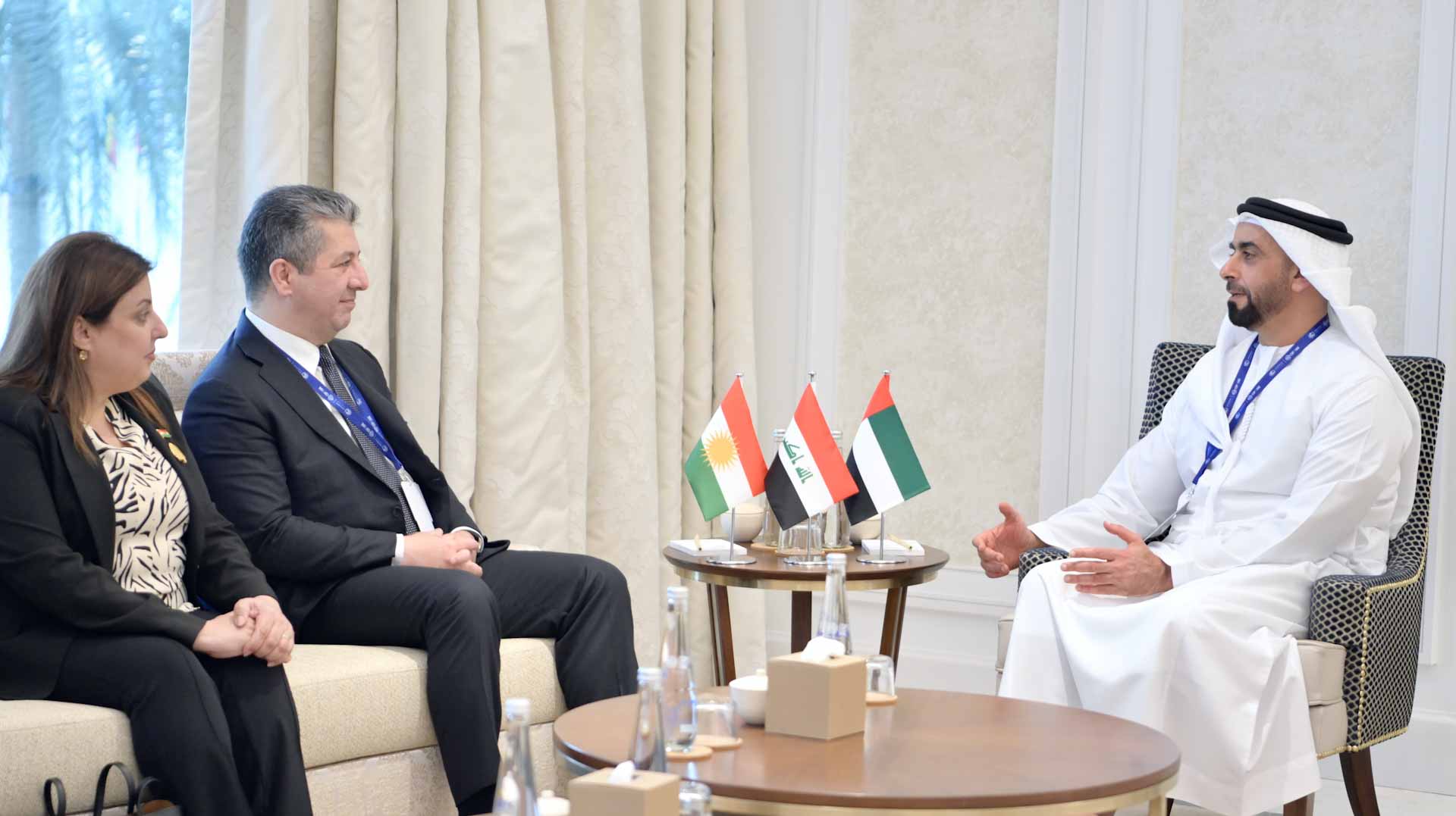 Image for the title: Saif bin Zayed meets PM of Iraqi Kurdistan on sidelines of COP28 