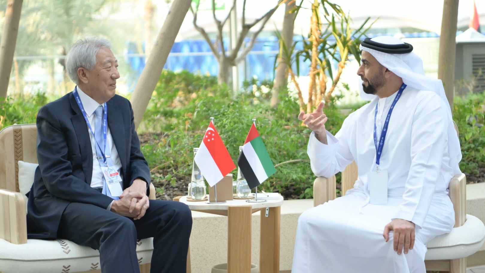 Image for the title: Saif bin Zayed meets Teo Chee Hen 