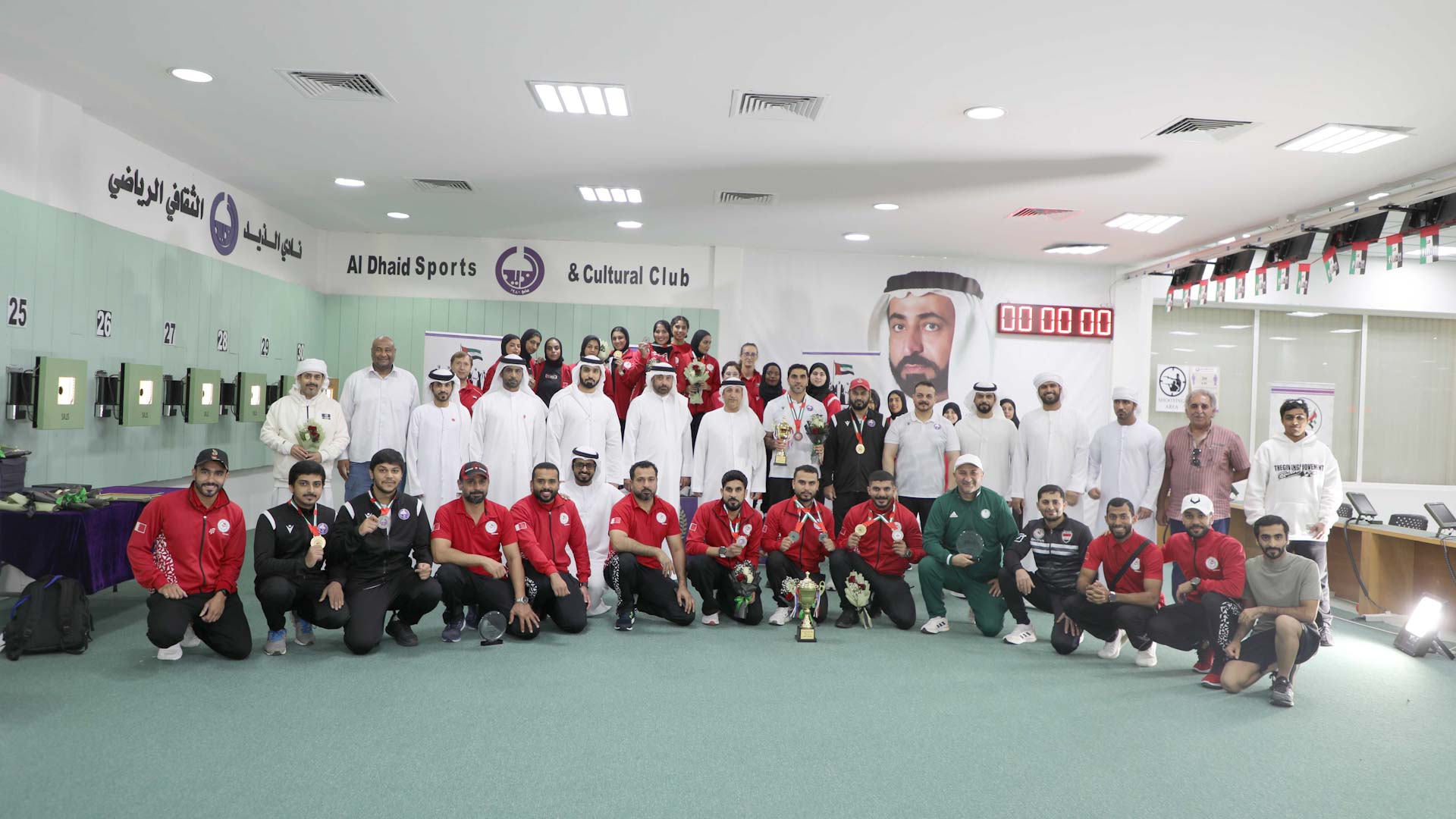 صورة بعنوان: نادي الذيد يختتم بطولة اليوم الوطني 52 للرماية الهوائية 