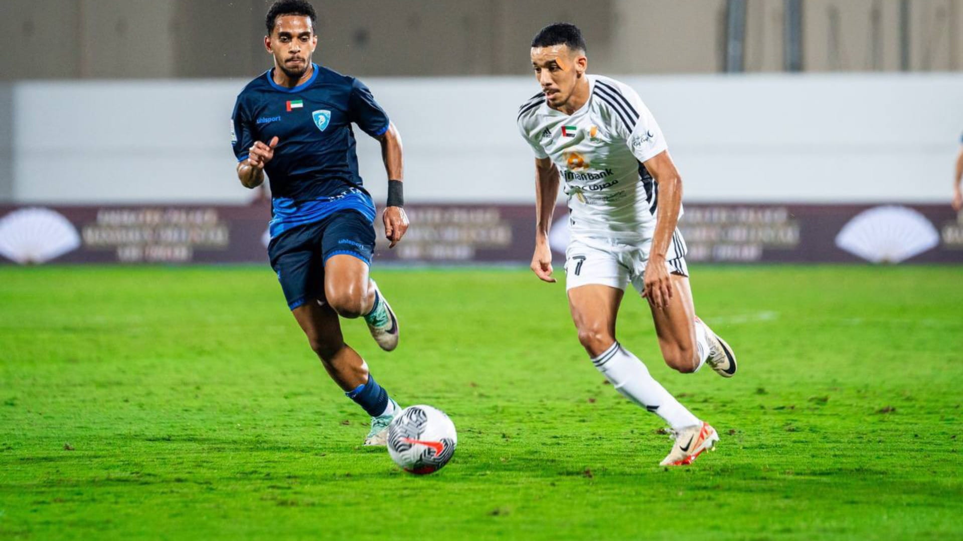 Image for the title: ADNOC Professional League.. Hatta imposes a draw on Ajman 