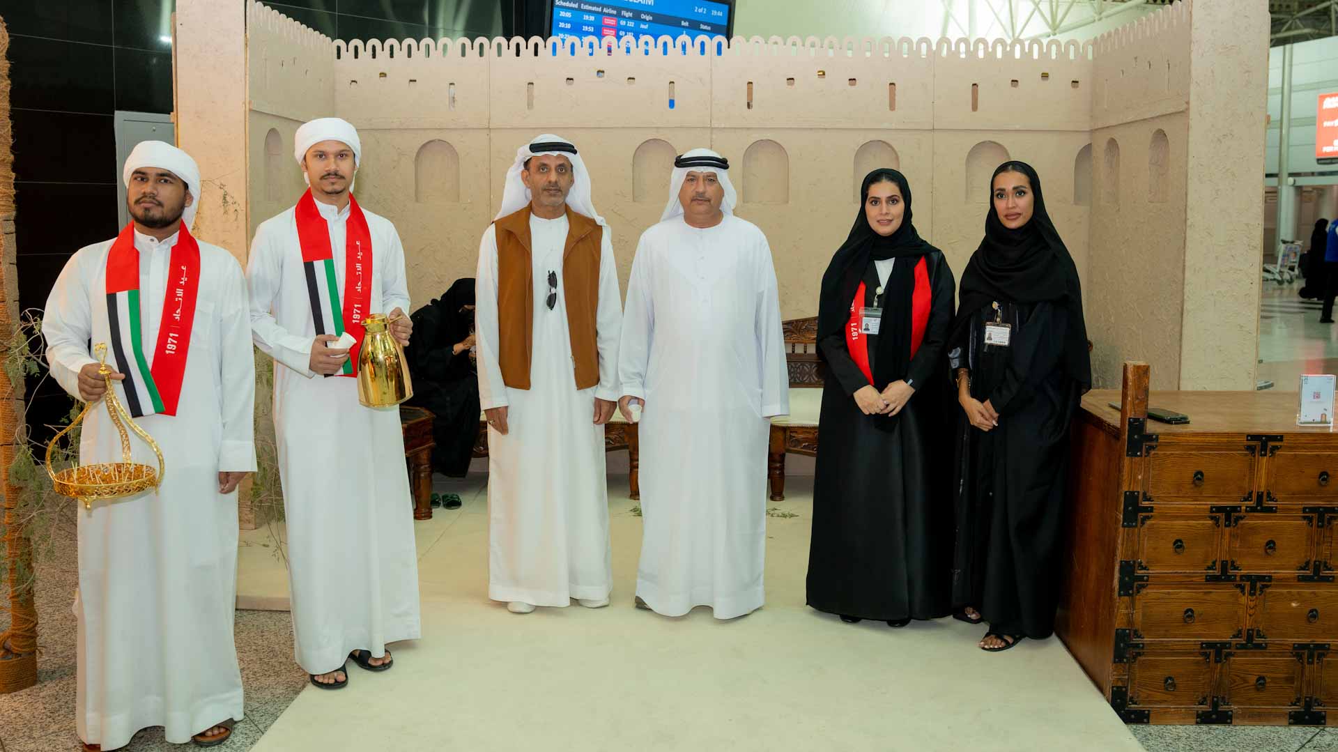 صورة بعنوان: على امتداد 3 أيام..مطار الشارقة يحتفل مع المسافرين بعيد الاتحاد 