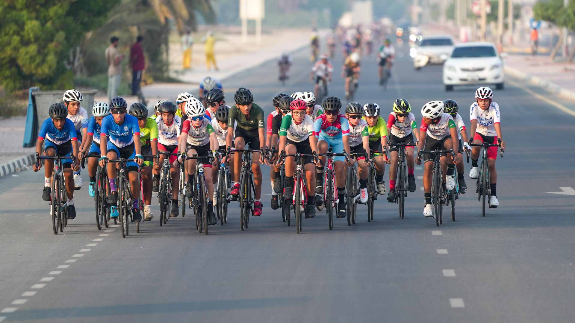 Image for the title: Al Hamriya cyclist Ali Hassan Mir wins first place 