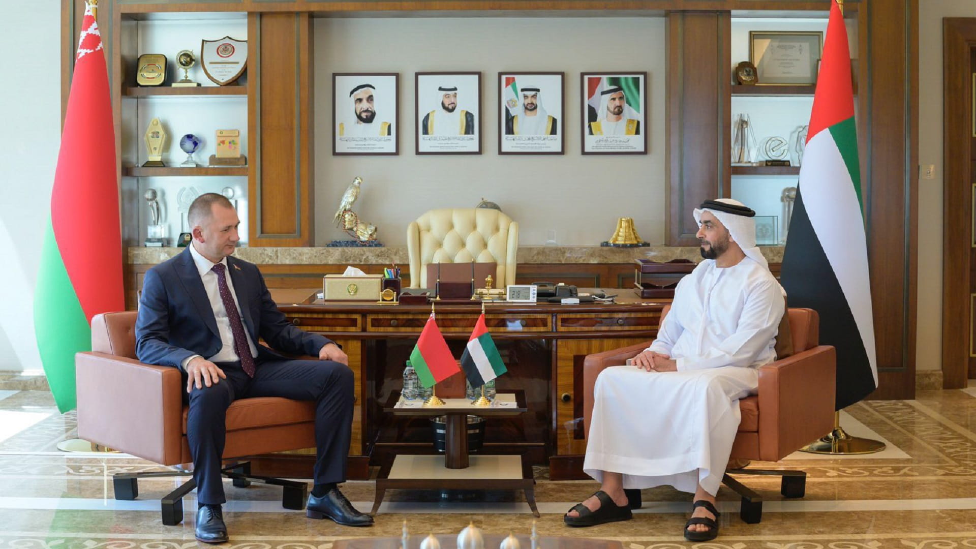 Image for the title: Saif bin Zayed meets with Belarusian Minister of Internal Affairs 