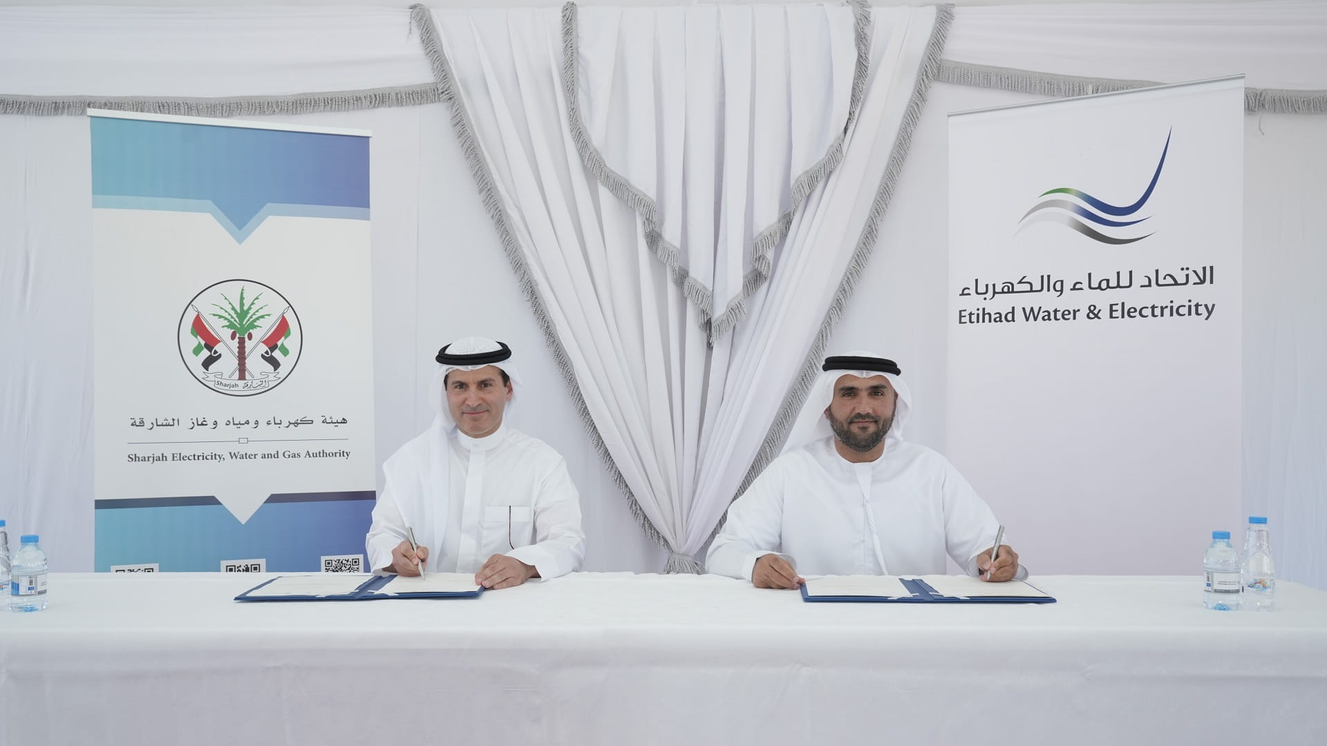 Image for the title: SEWA inks an agreement with Etihad Water and Electricity 
