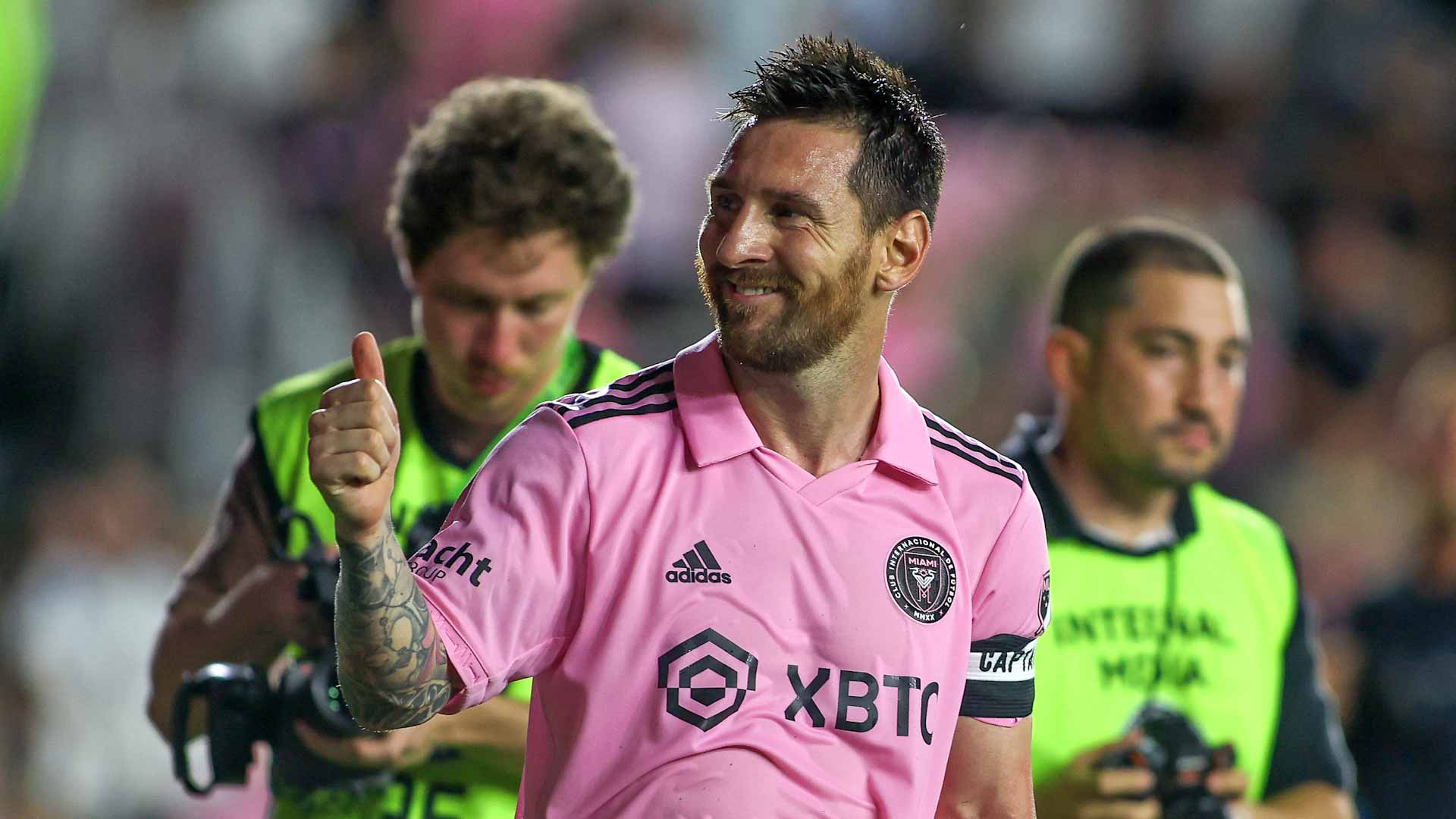 Image for the title: Messi and Miami eliminated from MLS playoff contention 