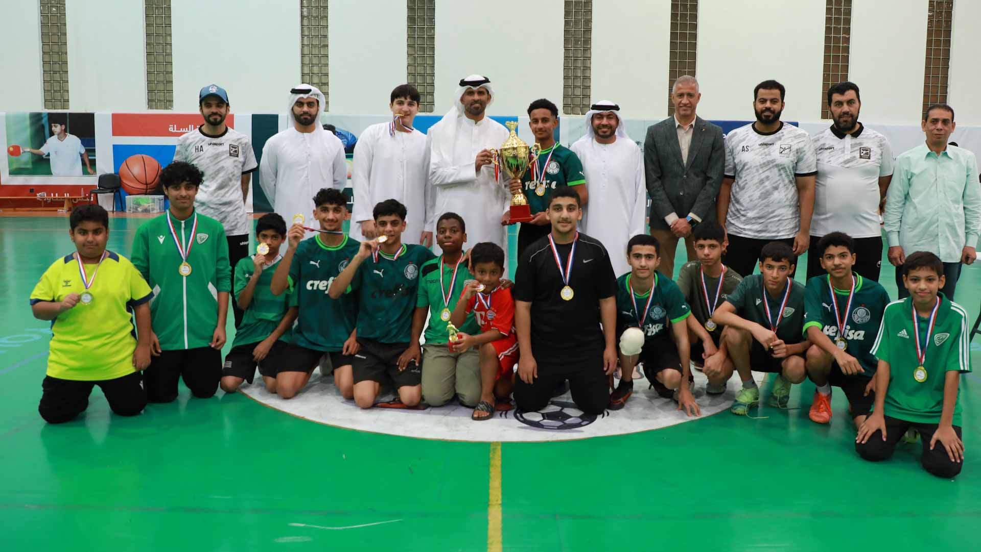 Image for the title: Palmeiras team won Khorfakkan Junior Futsal Championship 