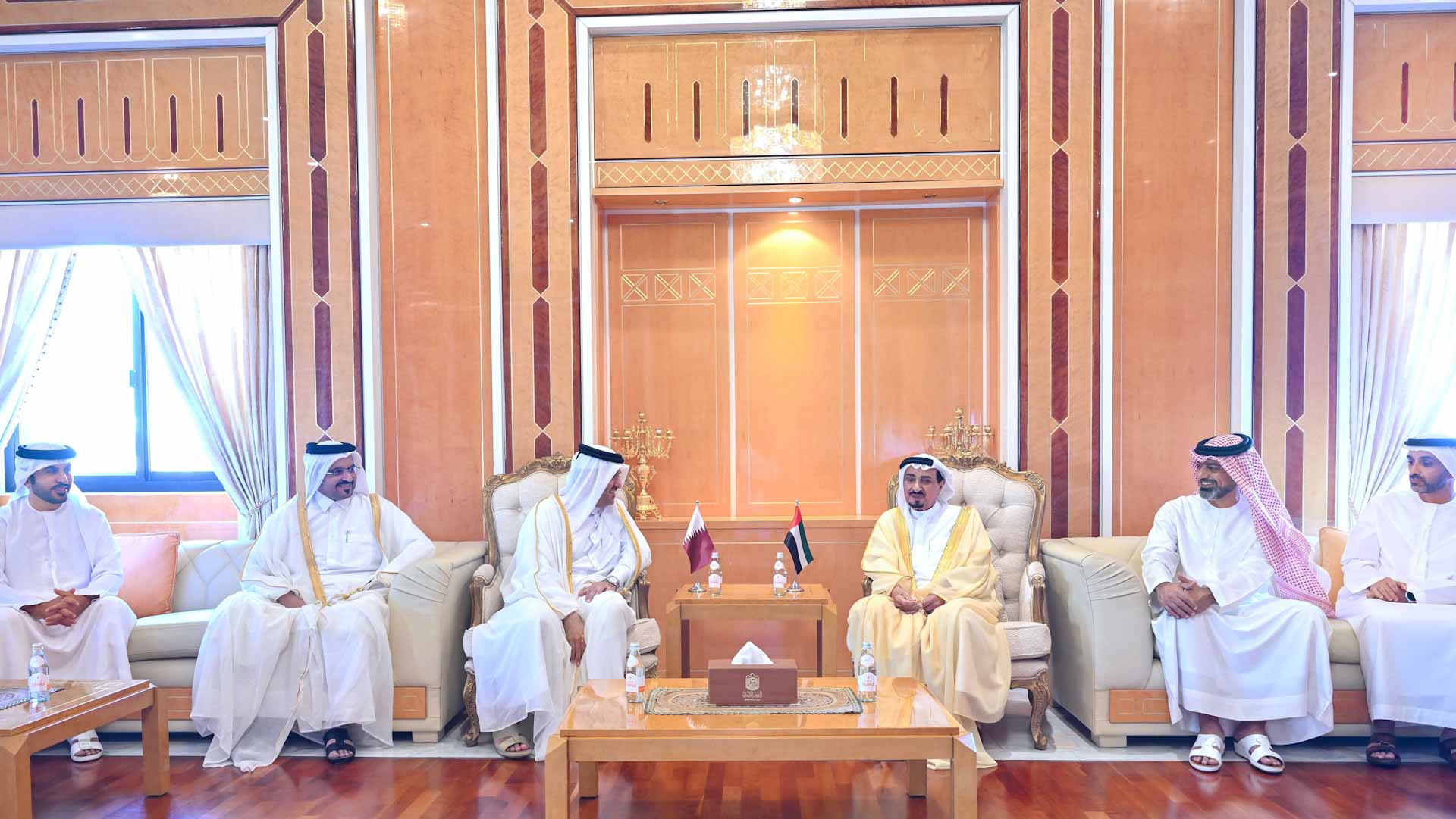 Image for the title: Ajman Ruler receives Consul-General of Qatar 