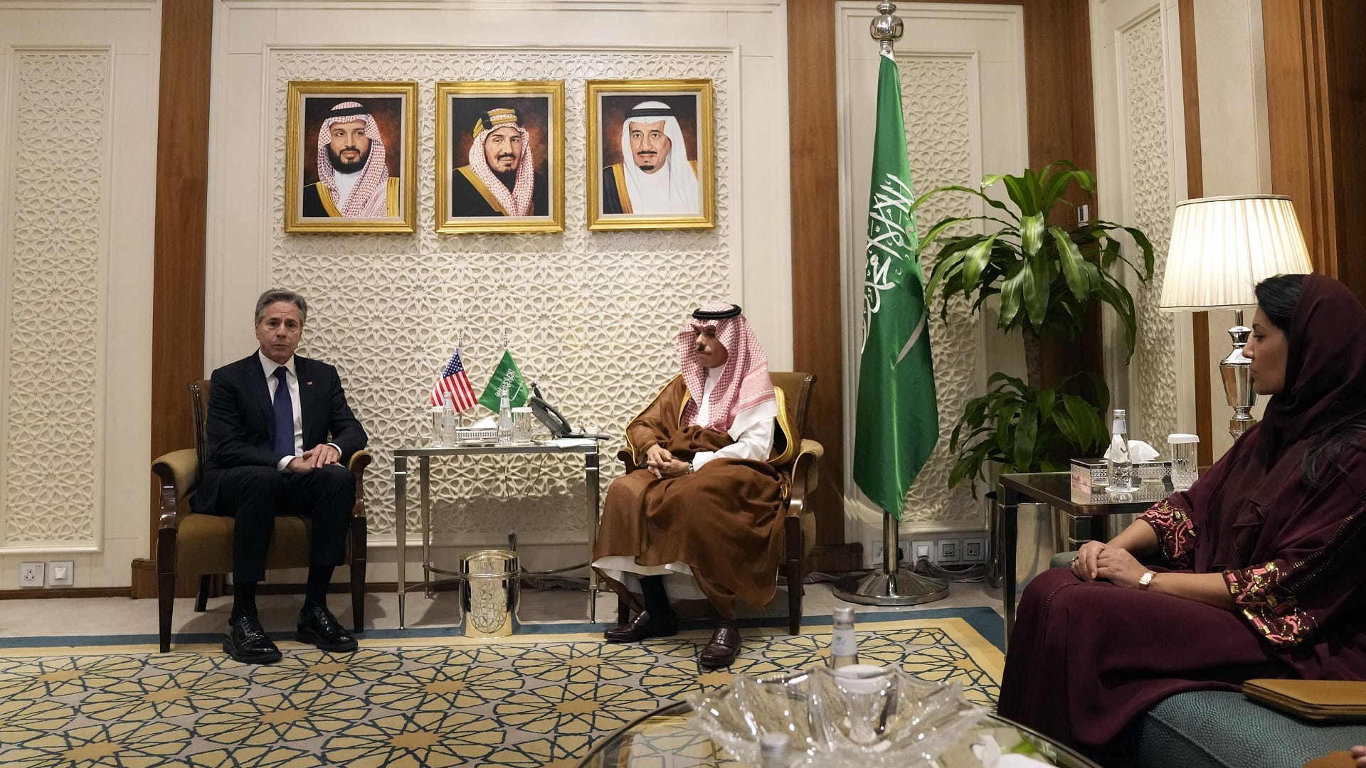 Image for the title: Saudi foreign minister receives US Secretary of State 