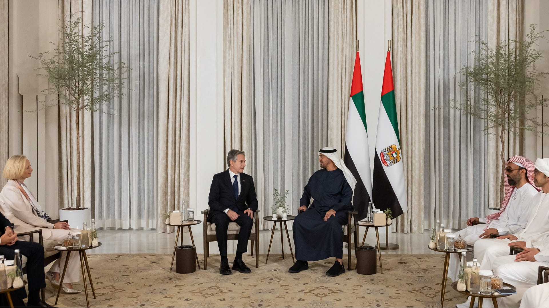 Image for the title: UAE President, Blinken discuss civilian protection in Gaza 