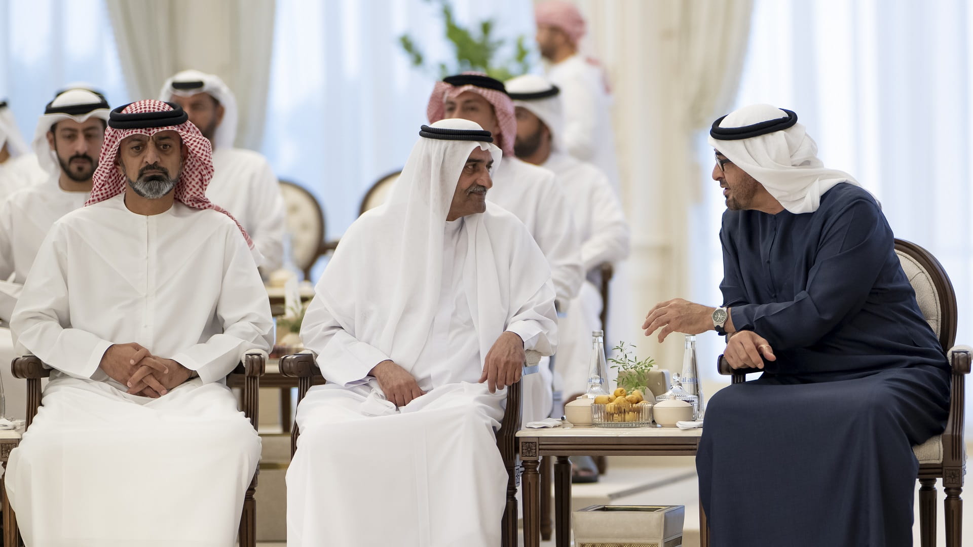 Image for the title: UAE Pres. receives Ruler of Fujairah and CPs of Fujairah, Ajman 