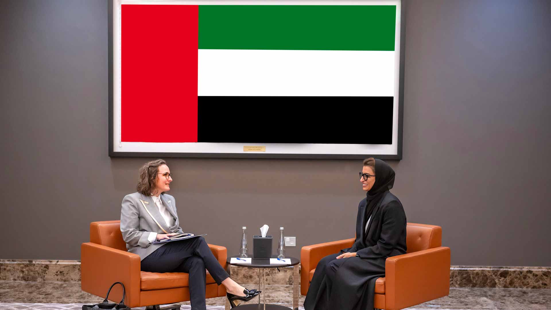 Image for the title: Noura Al Kaabi meets Ambassador of European Union to UAE 