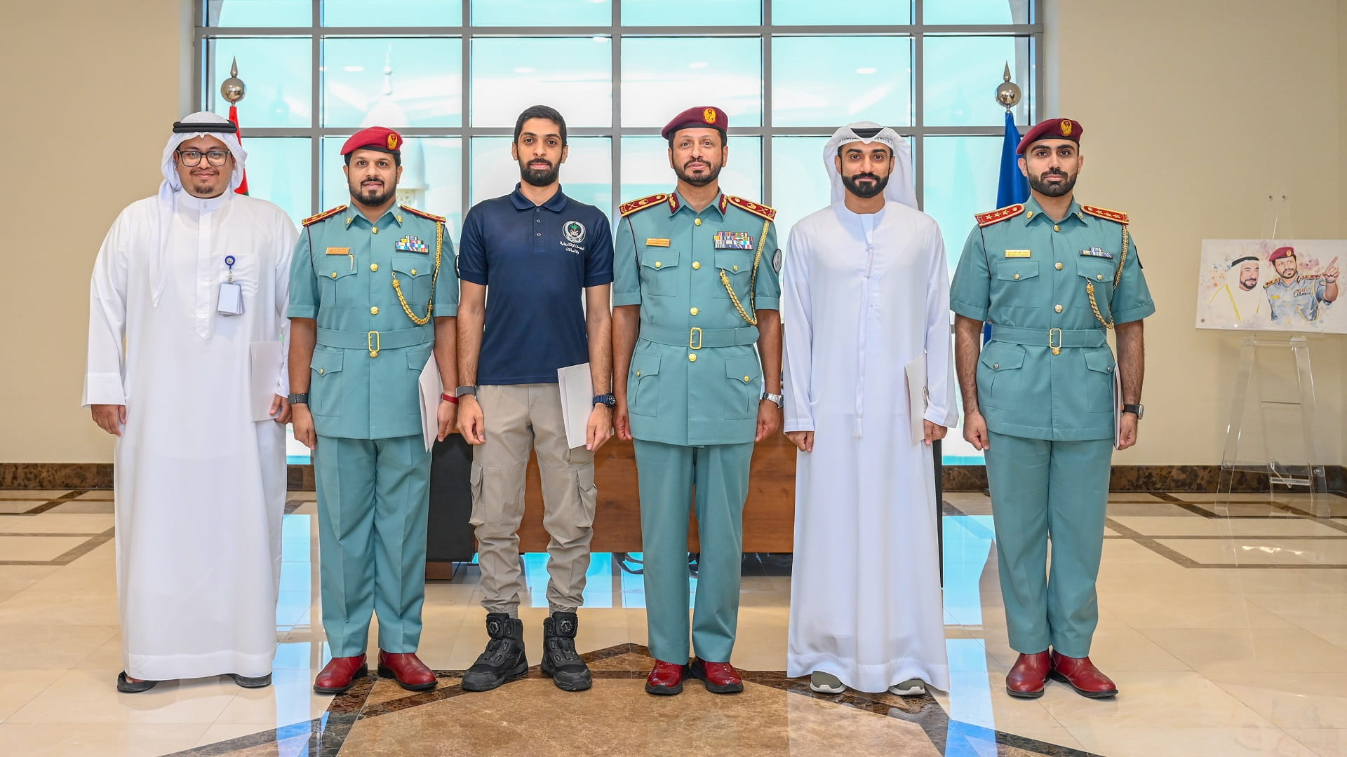 Image for the title: Sharjah Police honours its technical team  