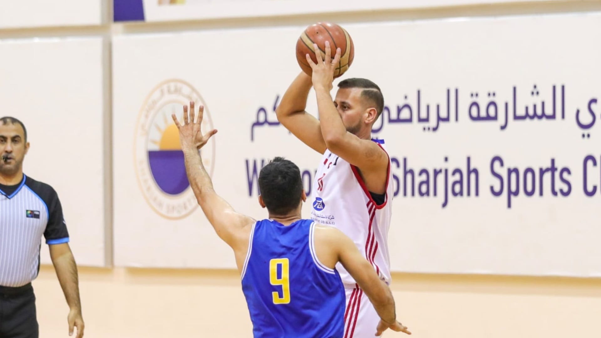Image for the title: Sharjah beat Al Dhafra in the Basketball League 