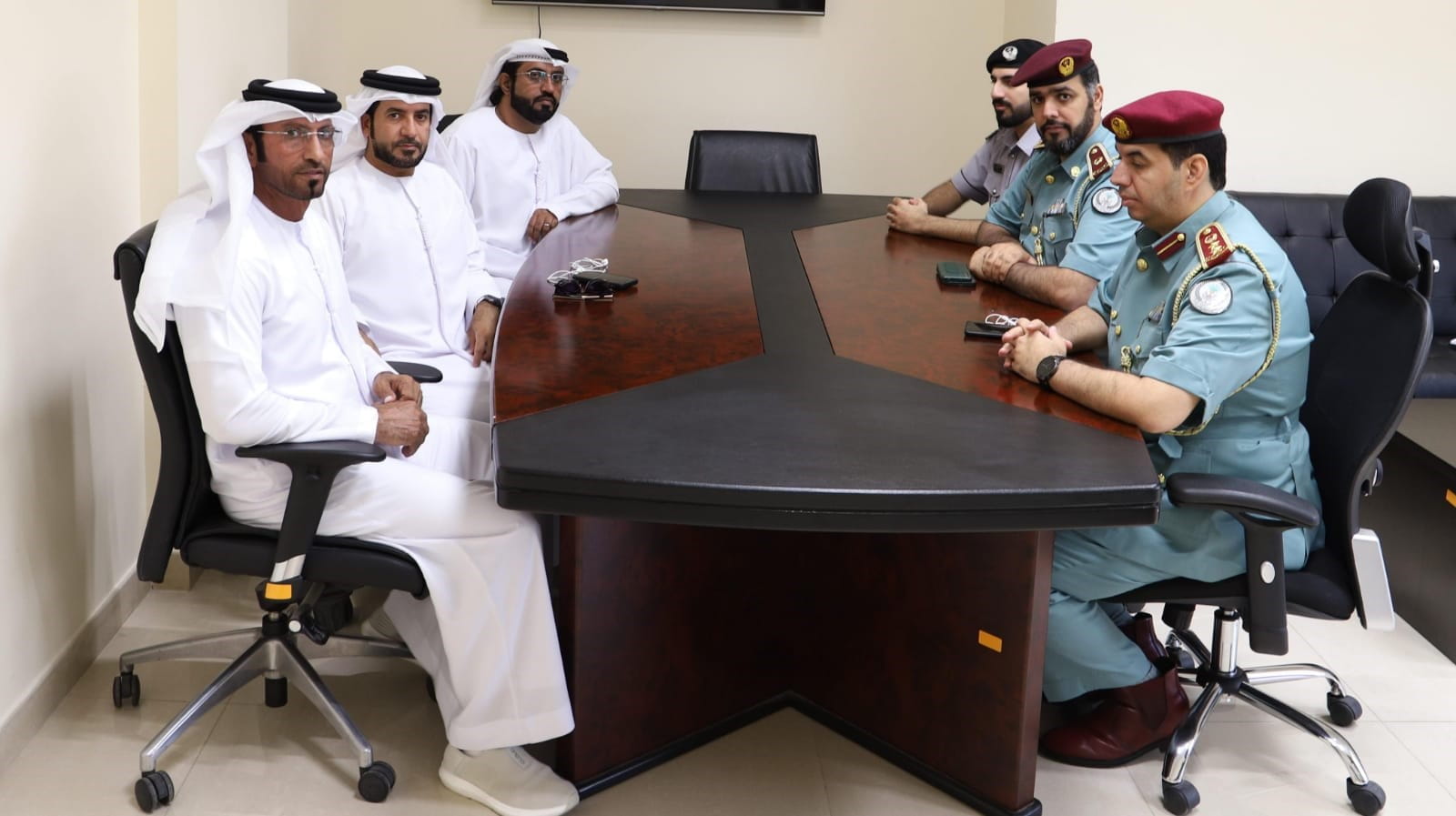 Image for the title: Sharjah Camel Racing organising committee meets Al Dhaid Police 