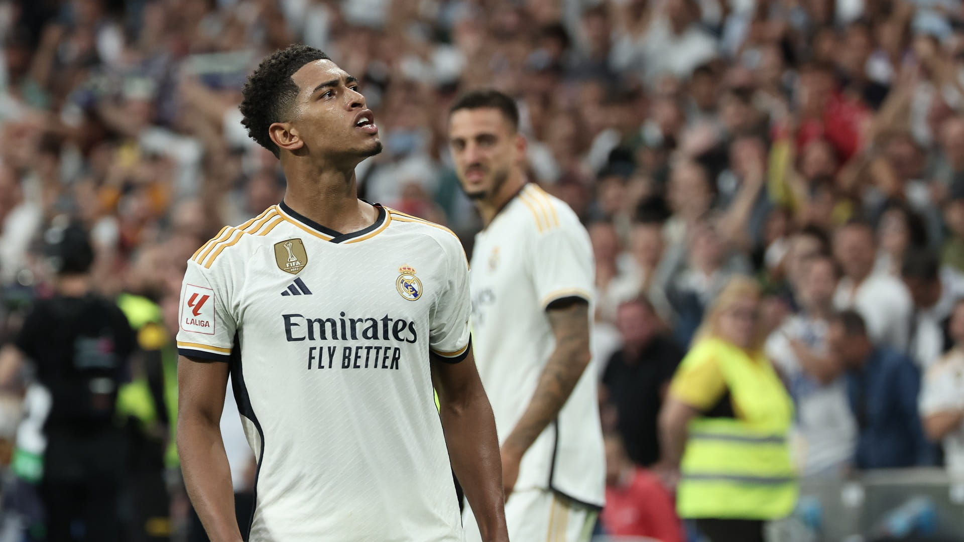 Image for the title: Real Madrid's Bellingham snatches late winner at home to Getafe 