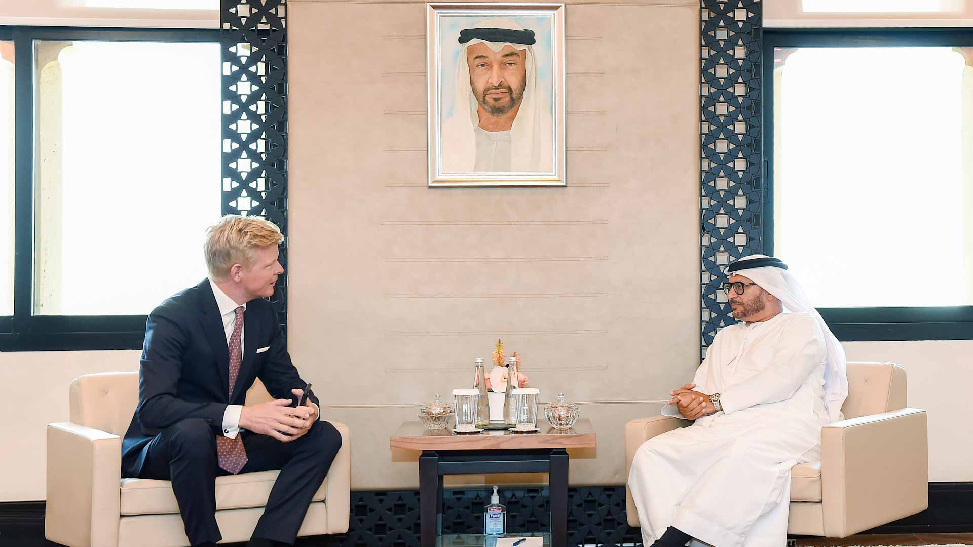 Image for the title: Anwar Gargash meets UN Special Envoy to Yemen 