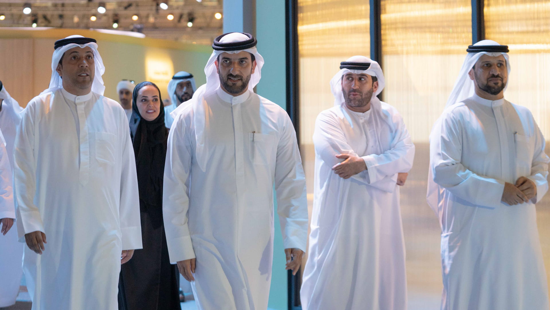 Image for the title: Sultan bin Ahmed reviews activities and pavilions at IGCF 