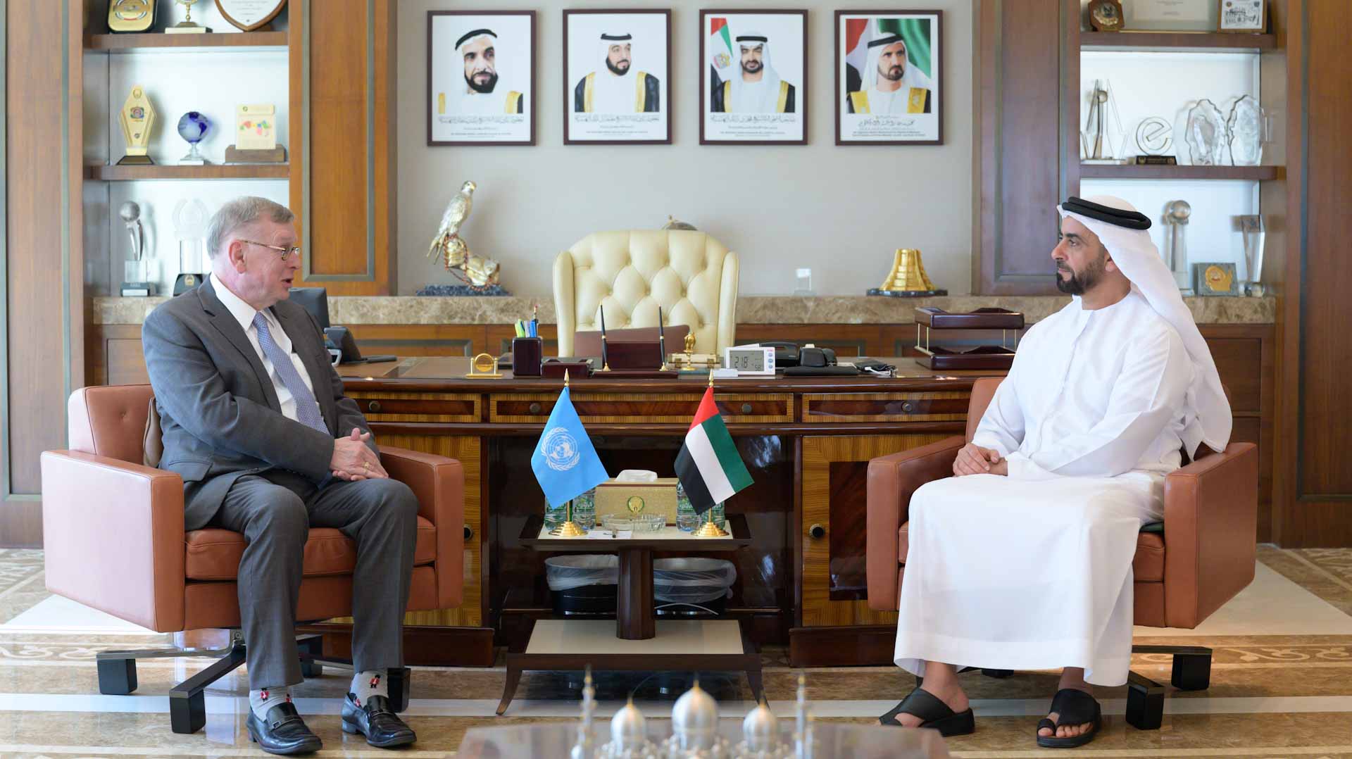 Image for the title: Saif bin Zayed meets Alexandre Zouev 